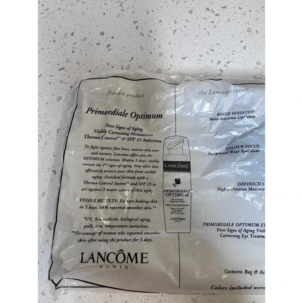 Lancome Primordiale Optimum Skincare Makeup Travel Set Mascara Lipstick SPF 15